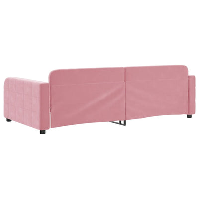 daybed 90x200 cm velour pink