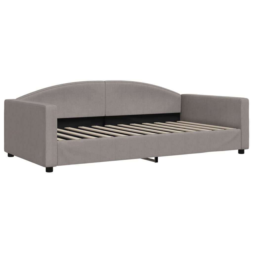 daybed 100x200 cm stof gråbrun