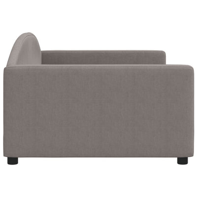 daybed 100x200 cm stof gråbrun
