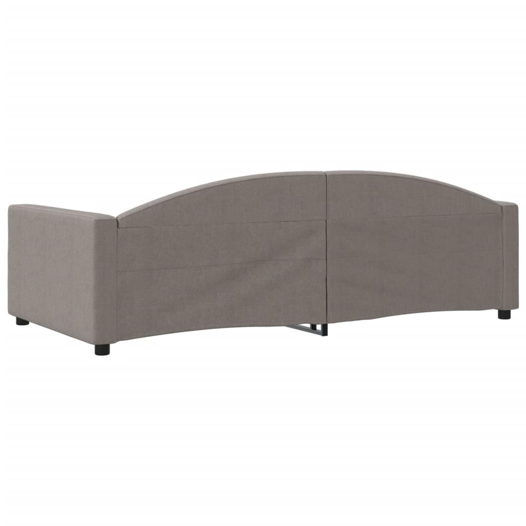 daybed 100x200 cm stof gråbrun