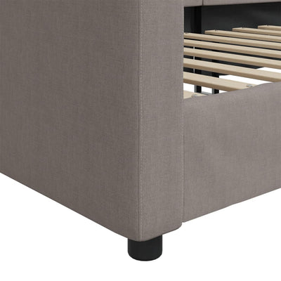 daybed 100x200 cm stof gråbrun