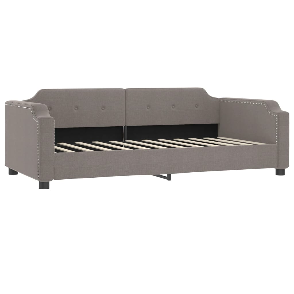daybed 100x200 cm stof gråbrun