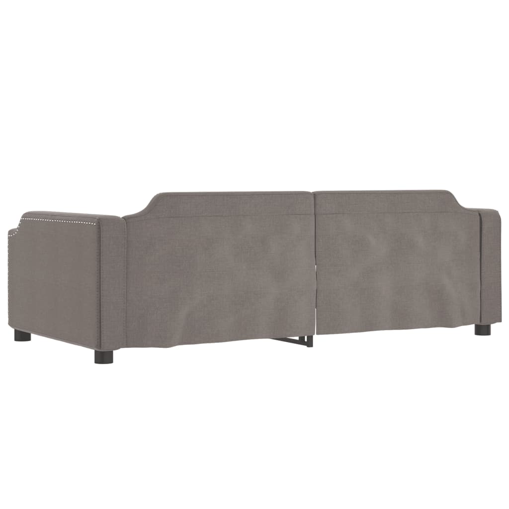 daybed 100x200 cm stof gråbrun