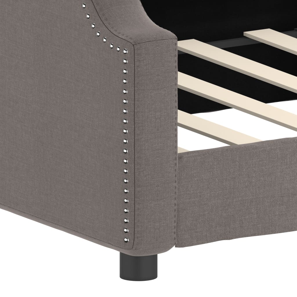 daybed 100x200 cm stof gråbrun