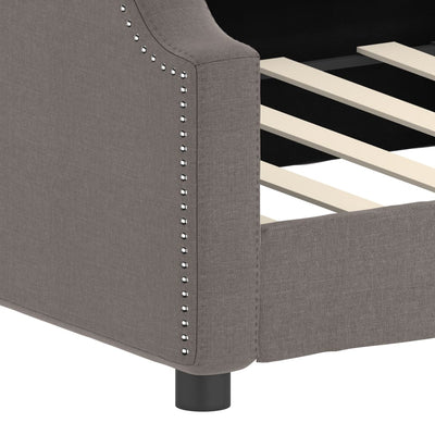 daybed 100x200 cm stof gråbrun