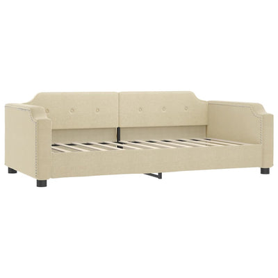 daybed 100x200 cm stof cremefarvet