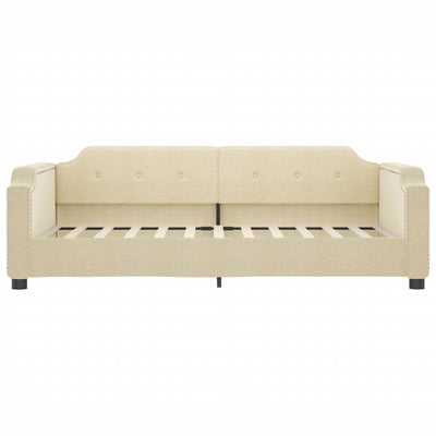 daybed 100x200 cm stof cremefarvet