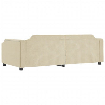 daybed 100x200 cm stof cremefarvet