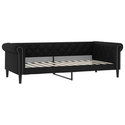 daybed 90x200 cm kunstlæder sort