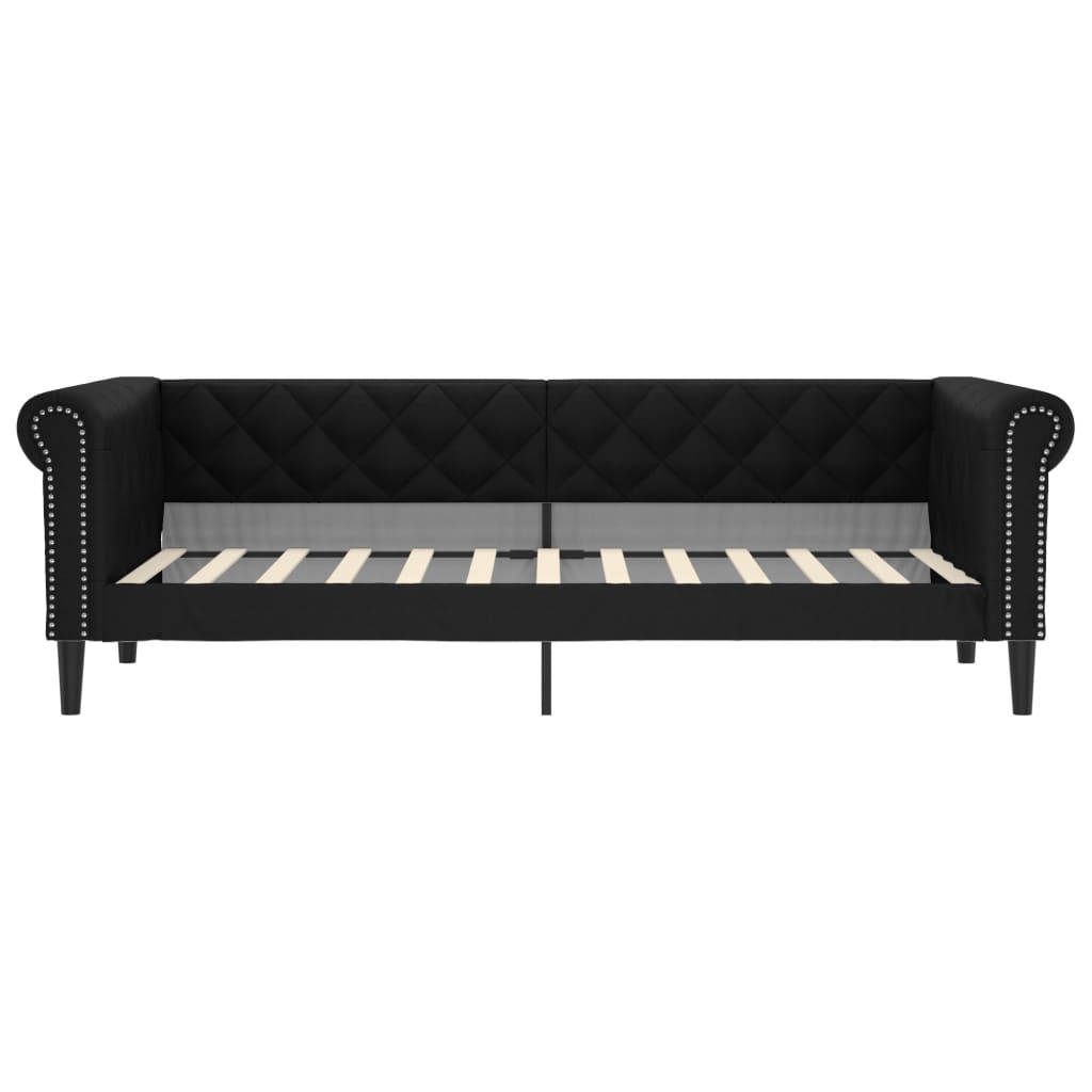 daybed 90x200 cm kunstlæder sort