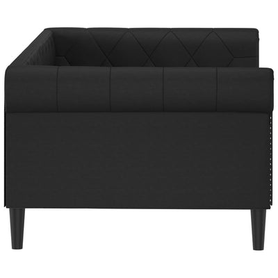 daybed 90x200 cm kunstlæder sort