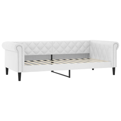 daybed 90x200 cm kunstlæder hvid