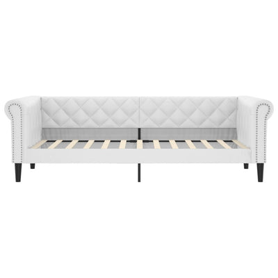 daybed 90x200 cm kunstlæder hvid