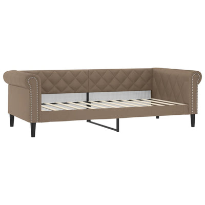 daybed 90x200 cm kunstlæder cappuccinofarvet