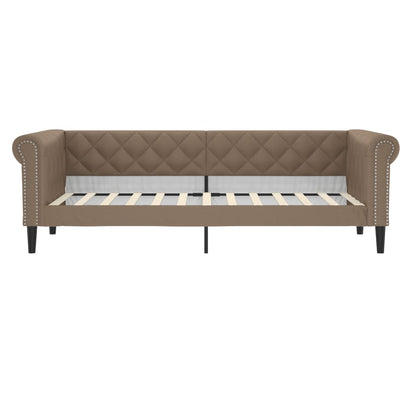 daybed 90x200 cm kunstlæder cappuccinofarvet