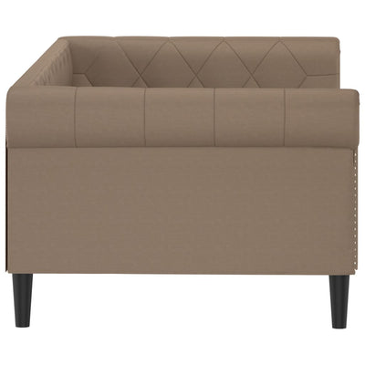 daybed 90x200 cm kunstlæder cappuccinofarvet