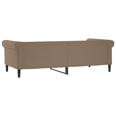 daybed 90x200 cm kunstlæder cappuccinofarvet
