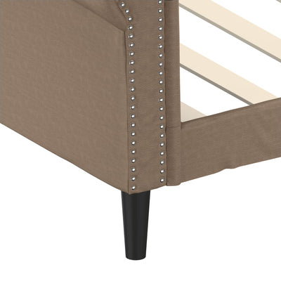 daybed 90x200 cm kunstlæder cappuccinofarvet