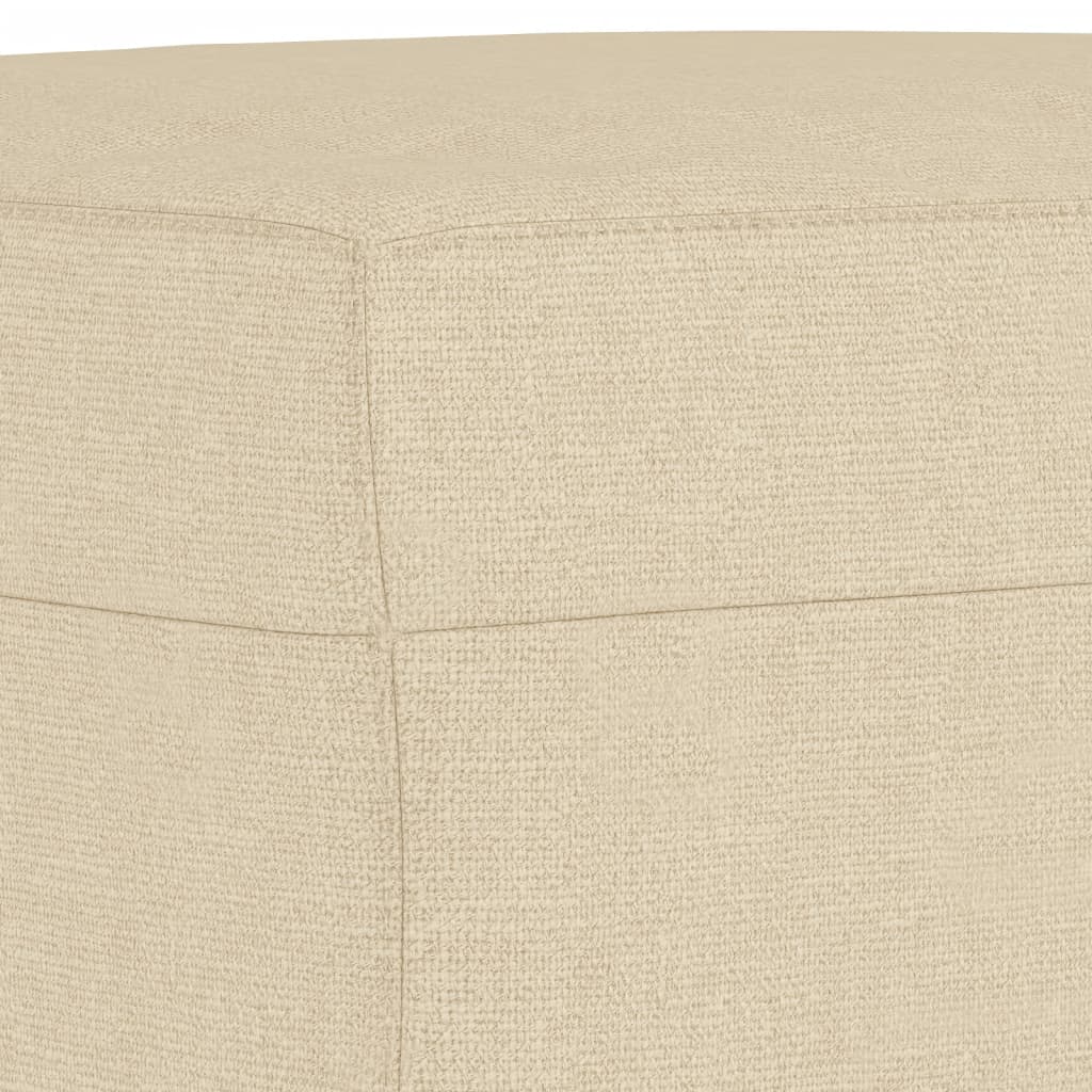 sofasæt 4 dele med hynder stof cremefarvet