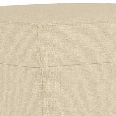 sofasæt 4 dele med hynder stof cremefarvet