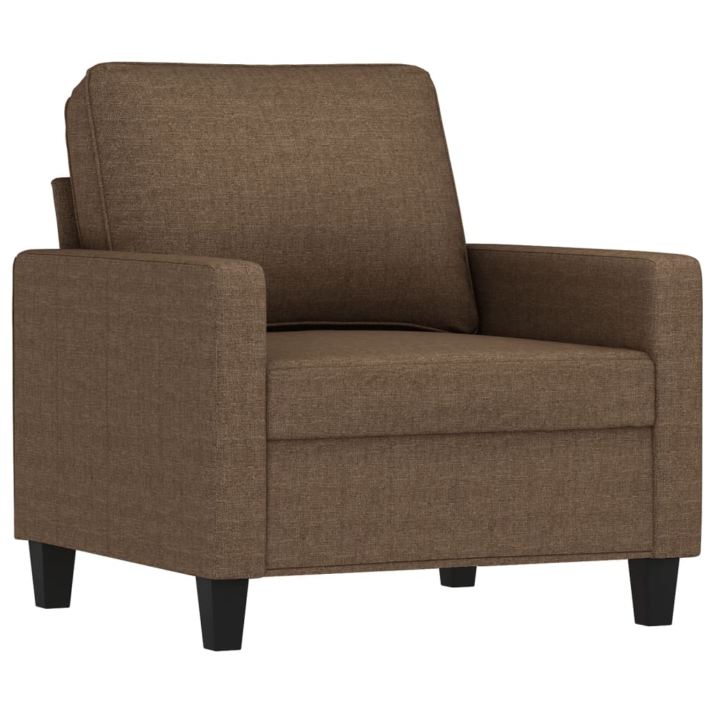 sofasæt 4 dele med hynder stof brun
