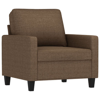 sofasæt 4 dele med hynder stof brun