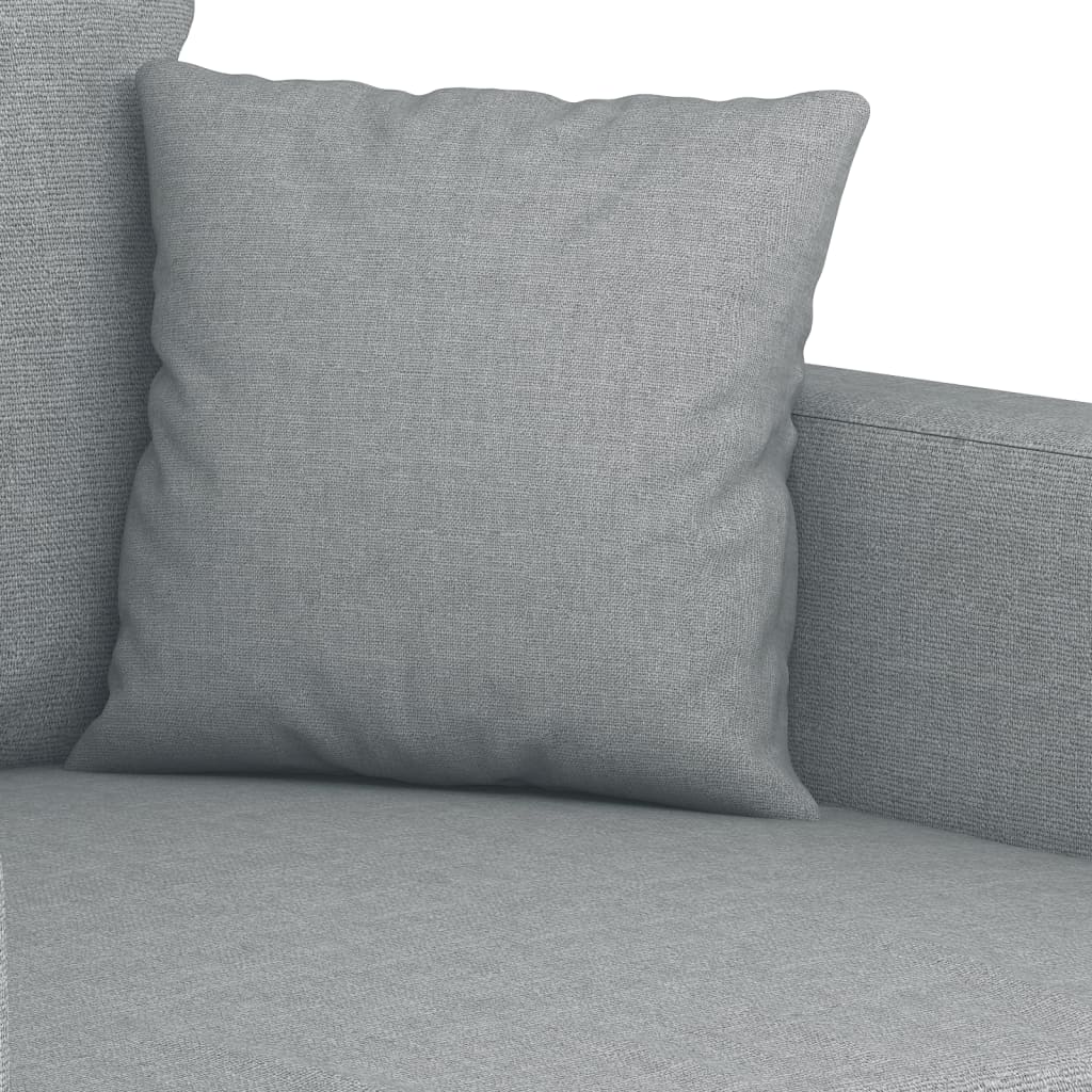 sofasæt 3 dele med hynder stof lysegrå