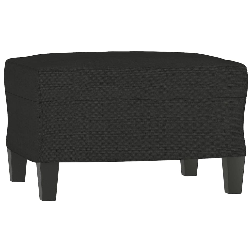 sofasæt 3 dele med hynder stof sort