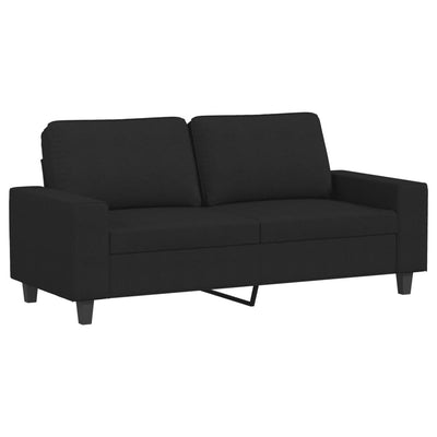 sofasæt 3 dele stof sort