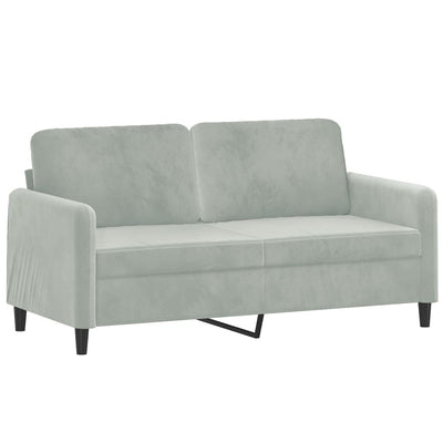 sofasæt 3 dele velour lysegrå