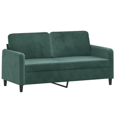 sofasæt 3 dele velour mørkegrøn