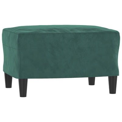 sofasæt 3 dele velour mørkegrøn
