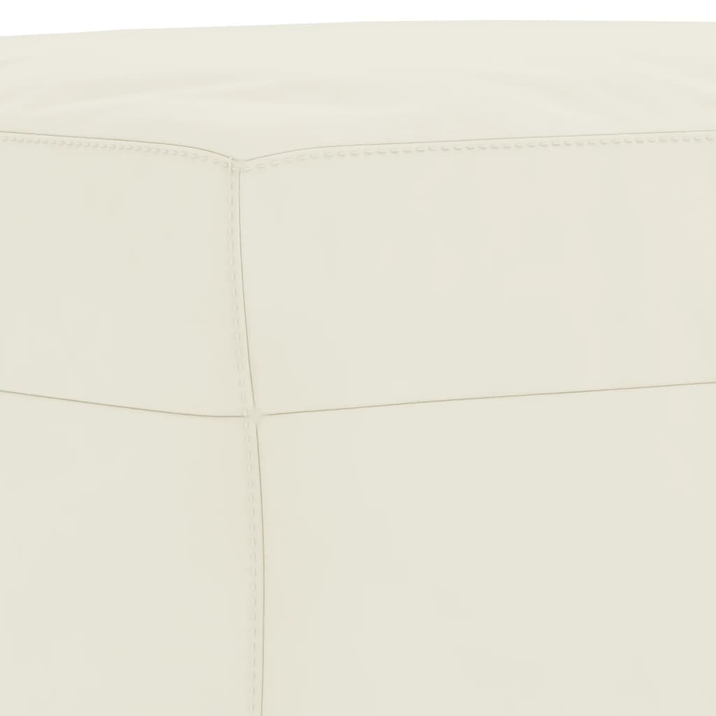 sofasæt 3 dele velour cremefarvet