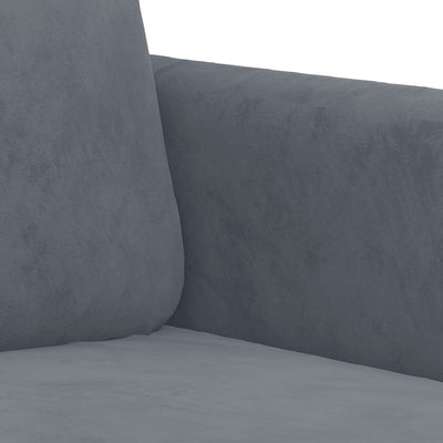 sofasæt 3 dele velour mørkegrå