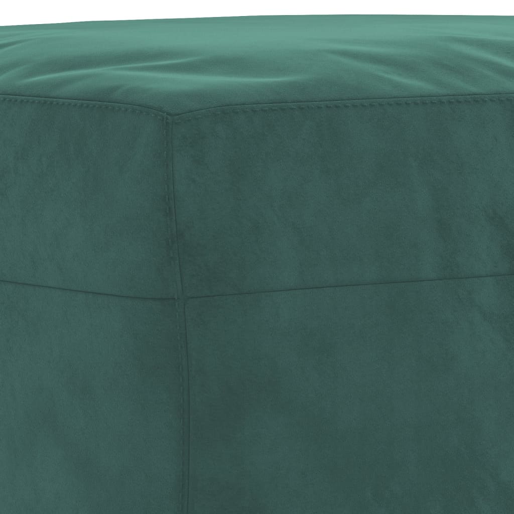 sofasæt 3 dele velour mørkegrøn