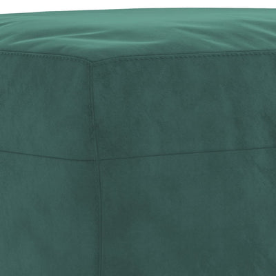 sofasæt 3 dele velour mørkegrøn