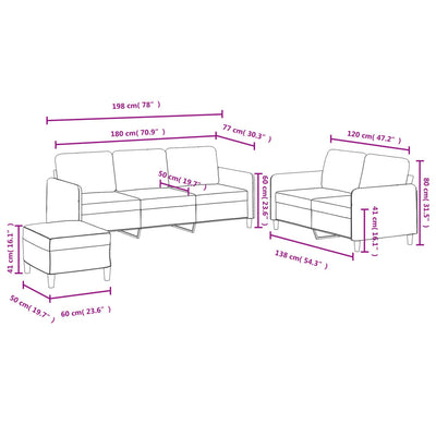 sofasæt 3 dele velour mørkegrøn