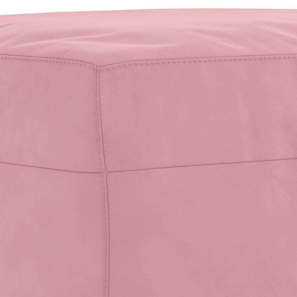 sofasæt 3 dele velour lyserød