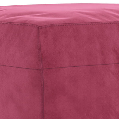 sofasæt 3 dele velour vinrød