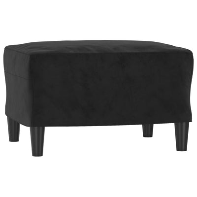 sofasæt 3 dele velour sort