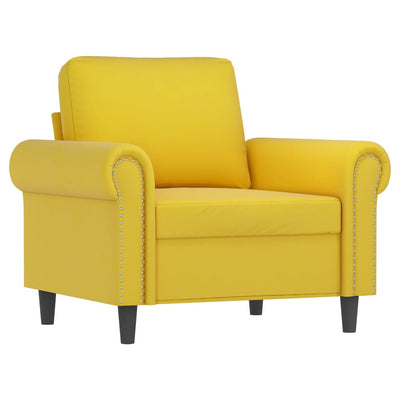 sofasæt 4 dele med hynder velour gul