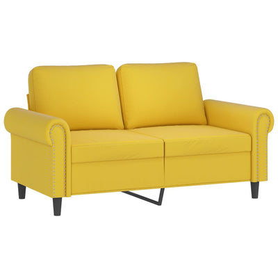 sofasæt 4 dele med hynder velour gul
