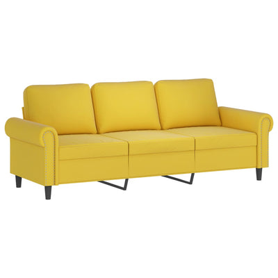 sofasæt 4 dele med hynder velour gul