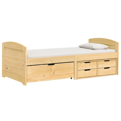 daybed med fem skuffer IRUN 90x200 cm massivt fyrretræ