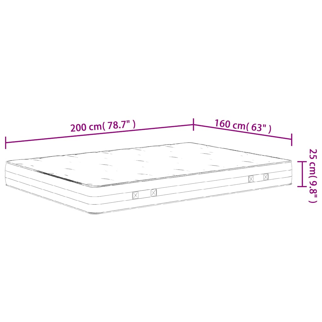 springmadras m. pocket-fjedre medium 160x200 cm Super King Size