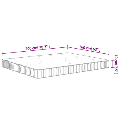 springmadras med pocketfjedre 160x200 cm medium fast