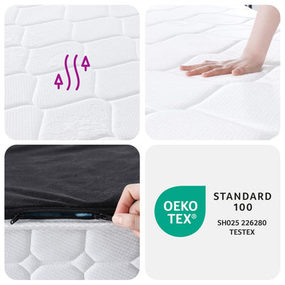 springmadras med pocketfjedre 120x200 cm medium fast