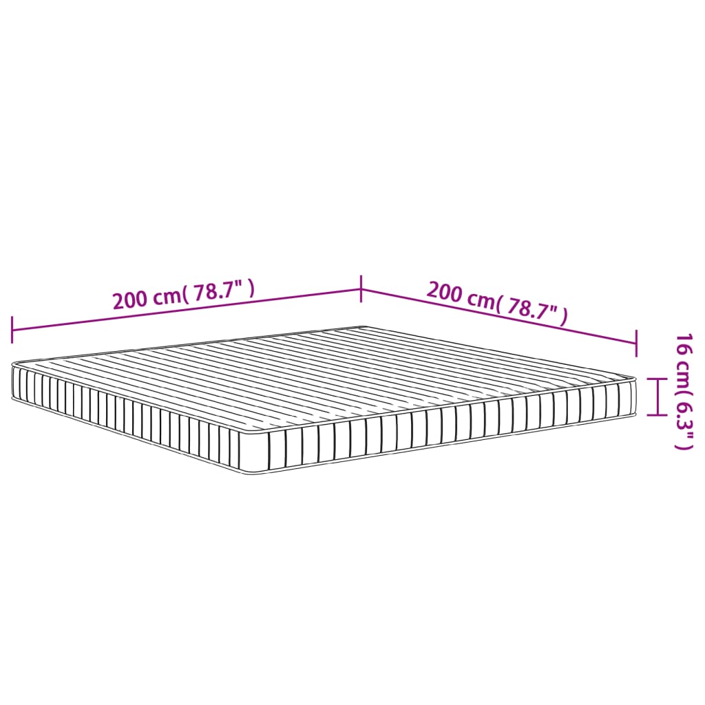 skummadras 200x200 cm medium blød