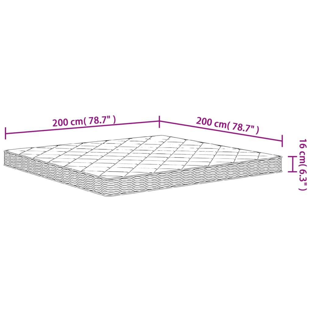 skummadras 200x200 cm medium blød