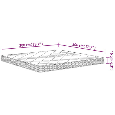 skummadras 200x200 cm medium blød